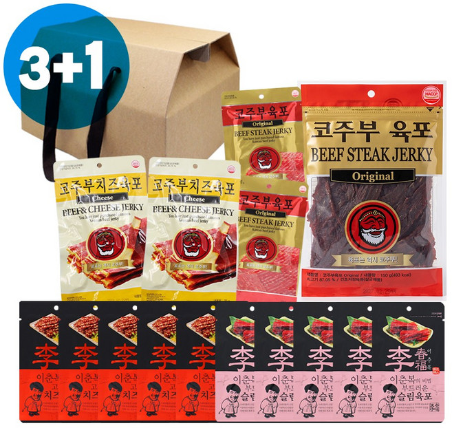[4세트] 코주부 육포 실속 15종 세트 [584g], 584g, 1박스