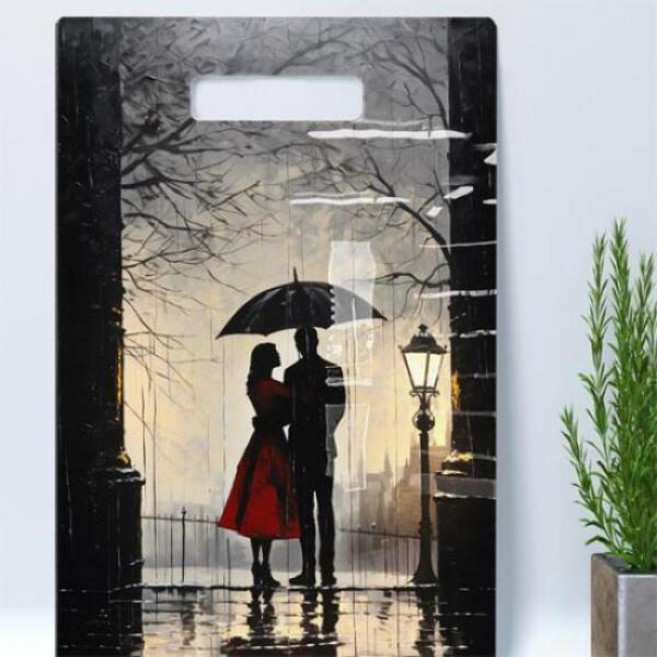 아트박스/꾸밈 nz725-행잉액자_비오는날데이트(세로대형), 타입2