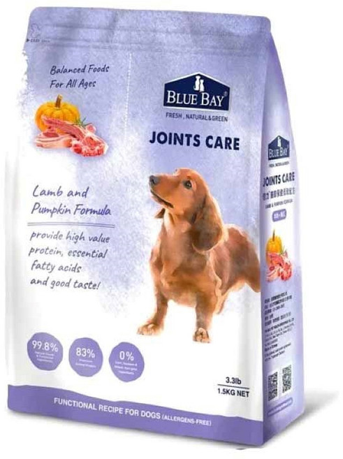 BLUE BAY 倍力 JOINTS CARE 狗飼料 羊肉南瓜配方 全齡犬, 羊肉, 南瓜, 鮭魚, 馬鈴薯, 雞肉, 燕麥, 3kg, 1袋