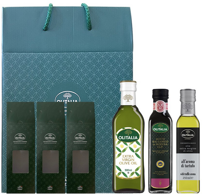 올리타리아 엑스트라버진 올리브오일 500ml+발사믹1+트러플 선물세트, 1세트, 1L