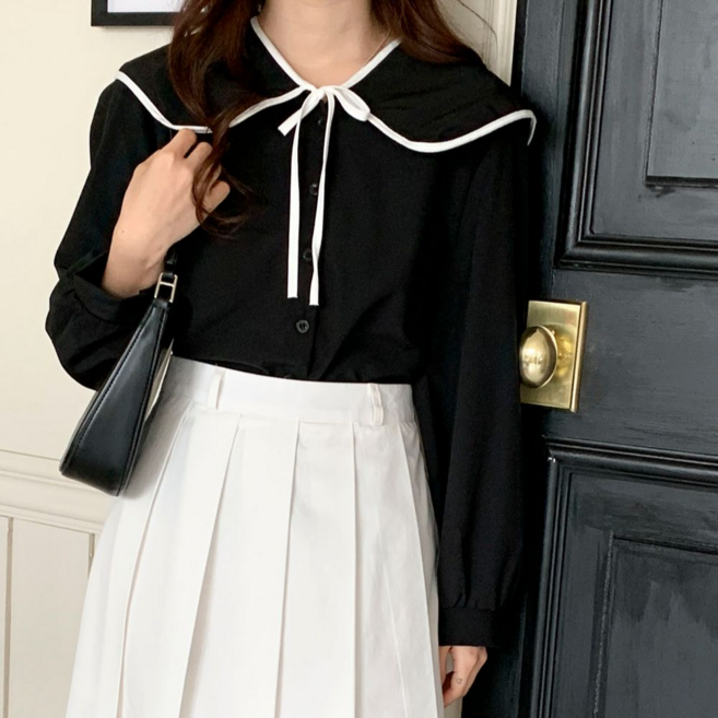 [난닝구]키온트 리본카라블라우스