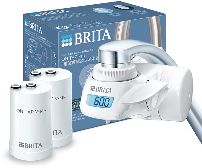 德國BRITA ON TAP 5重濾菌龍頭式濾水器, 1組(一機2芯)