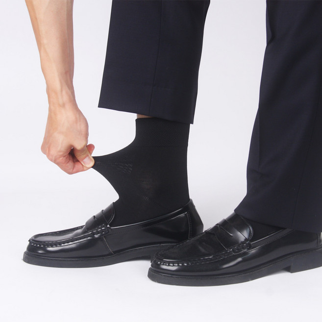 남자 시원한 구두 정장 쿨 중목 양말 6켤레_양말속 순면100% + 겉면 짱짱 ATB원사사용