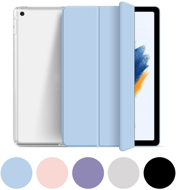 갤럭시탭A8 10.5 클리어 슬림 북커버 케이스 SM-X200 X200N X205 X205N 2022 삼성, 소다