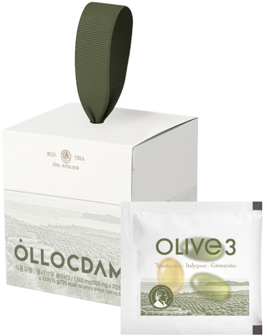 올록담 올리브3 EVOO 지중해 올리브오일 캡슐, 1박스, 30정