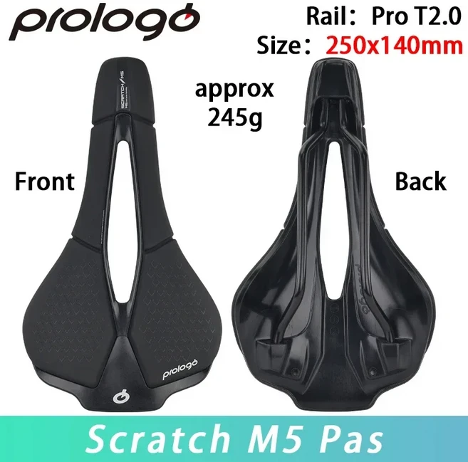 Prologo Scratch M5 Space/Pas Pro T2.0 도로 MTB 도시 여행용 Tirox 레일 자전거 안장 XC 자갈 사이클링, 01 Pas T2.0 Rail 140mm