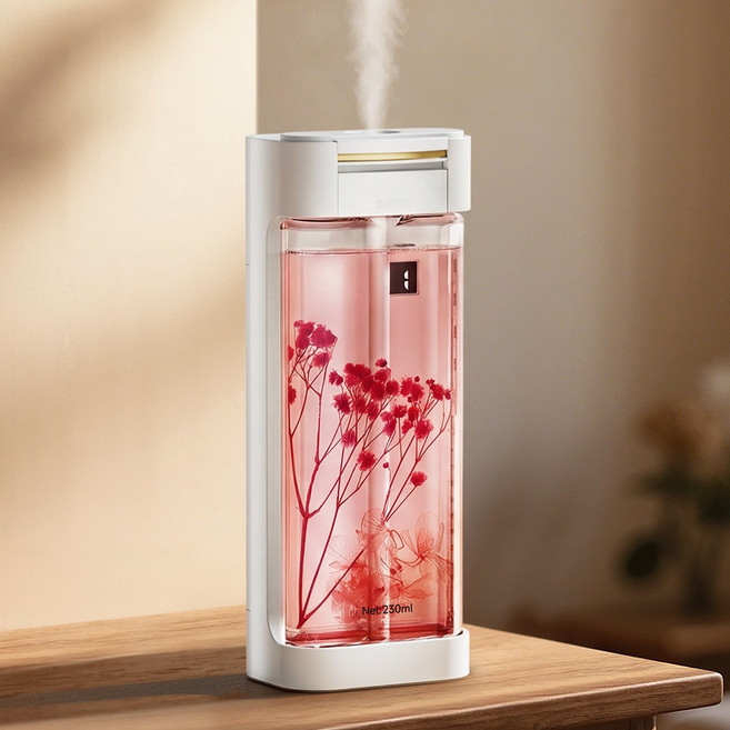 nimin전자 대용량 디퓨저 호텔향 방향제 자동분사기 화장실 영업용디퓨저 침실 방향제 고급 아로마테라피 실내방향제 탈취제 호텔로비향 집방향제 프리미엄 디퓨저 타이머 자동분사 방향제, 1개, 230ml, 기계 × 1 + 치자꽃 향 리필 × 1