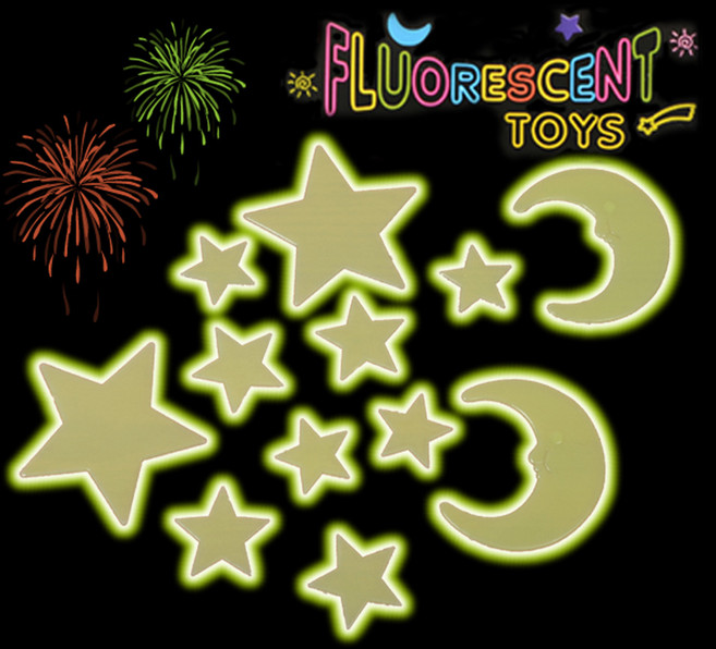 양면테이프 천정 부착 야광별 야광달 스마일 토성 별자리 스티커 별 달 해 우주 종류선택, 별+해+달 70개입