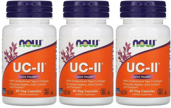 [2+1] Now Foods 나우푸드 UC-II 60정 유시 투 칼슘 콜라겐 조인트헬스 베지캡슐 3개 - 쿠팡