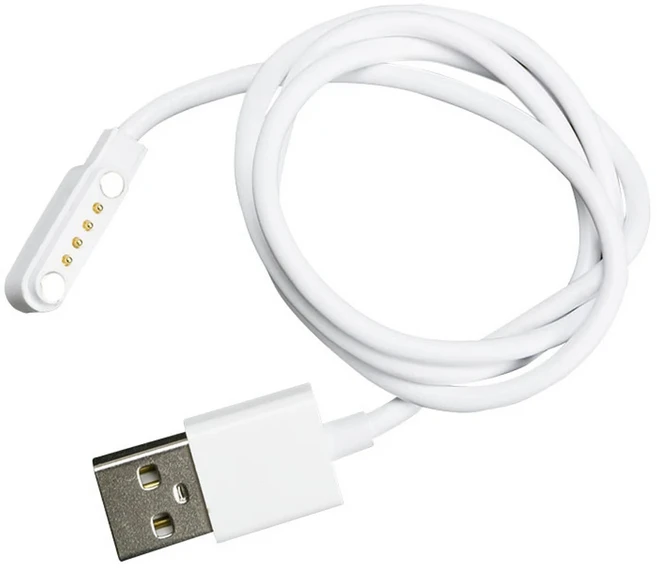 어린이를위한 4 핀 포고 자석 케이블 스마트 시계 충전 케이블 Q750S A20 A20S TD05 V6G 용 USB 2.54mm 충, 02 4pin white