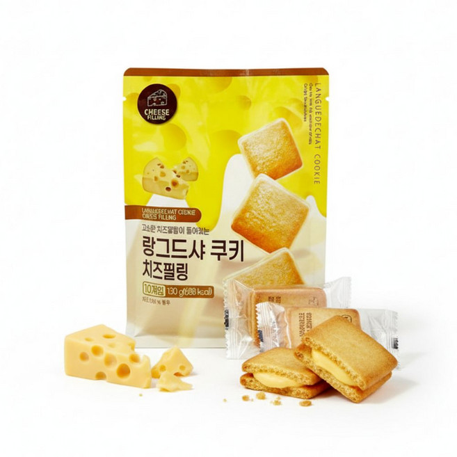 랑그드샤 쿠키 치즈필링, 130g, 8개