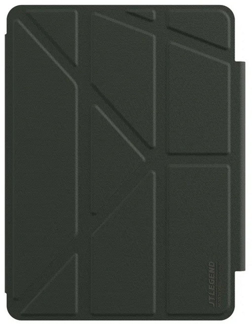 JTLEGEND Ness Pro 長磁扣 多角度折疊布紋 iPad Pro 11吋 皮套, 軍綠色, 1個