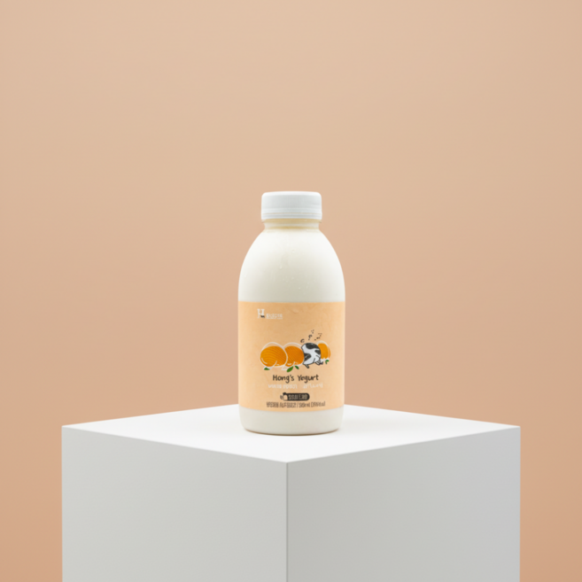 무항생제 인증 1등급 원유 제주 지헌목장 홍스요구르트 화이트피치 500ml, 9개