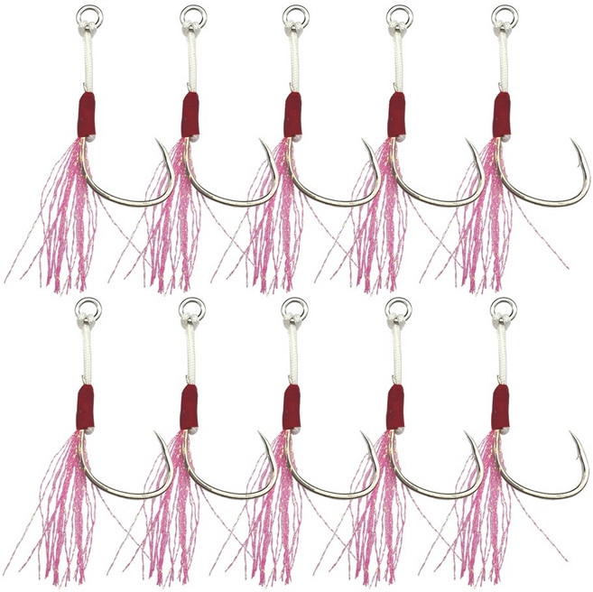 베이트샵 빅게임용 텐슬 더블/싱글 어시스트훅, 10개