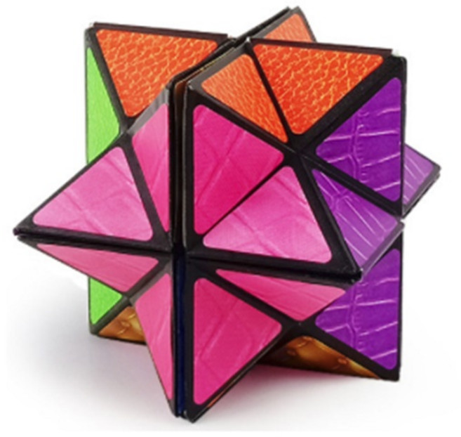 우주큐브 스페이스 큐브 3D 은하 디자인 cube 마그네틱 자석 블럭 스타일리쉬 루빅스 보드 게임 매직 블록 퍼즐 장난감, 무늬, 1개