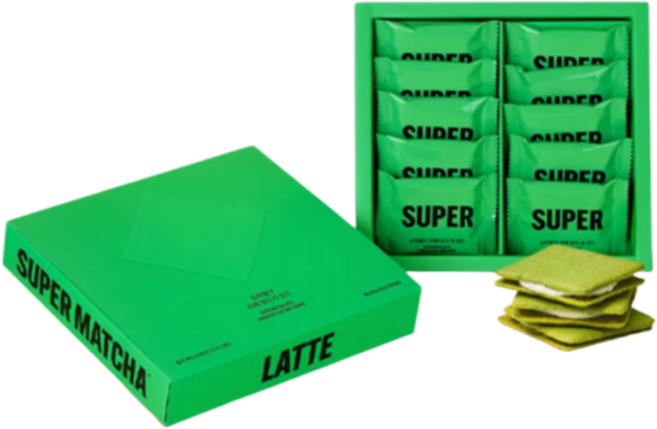 슈퍼말차 랑드샤 라떼 크림 샌드, 10개, 9g