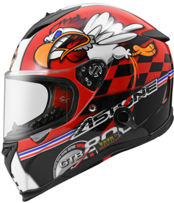 ASTONE GTB800 AO18 全罩安全帽 排齒扣 內墨鏡 眼鏡溝, 紅/黑,3XL