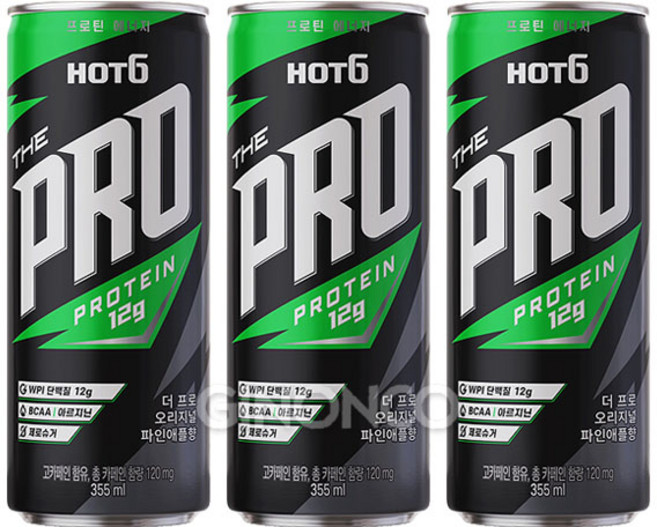 핫식스 더 프로 오리지널 파인애플향, 3개, 355ml