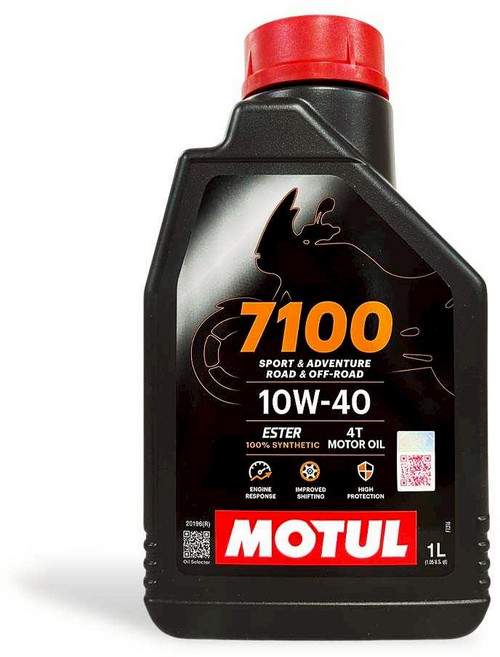 油工廠 MOTUL 7100 10W40 1L 4T 全合成酯類機車油 運動探險引擎保護, 1個