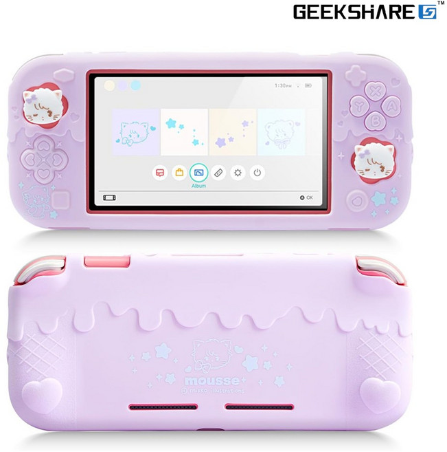 닌텐도 스위치 라이트 케이스 긱쉐어 Mikko 미코 정품, 무스 퍼플