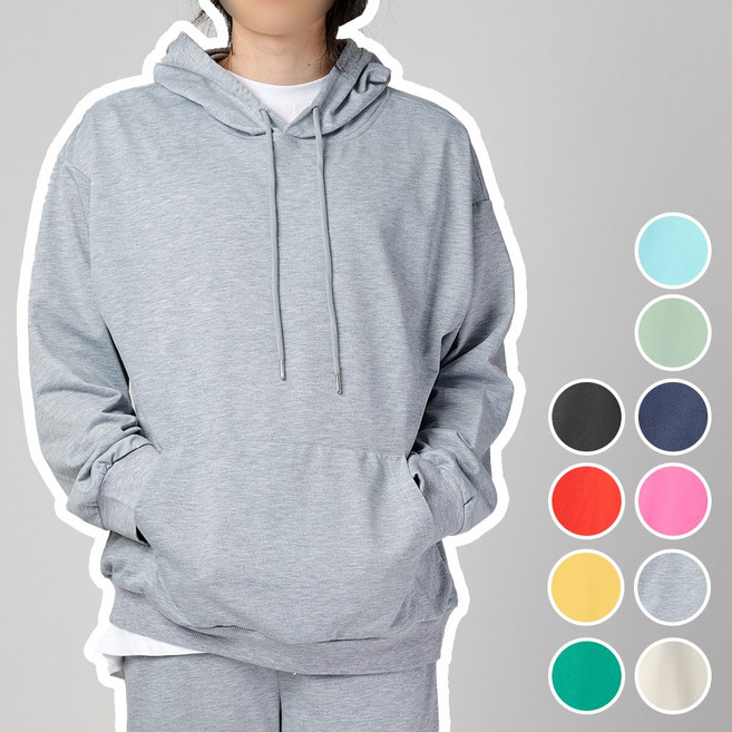 [당일발송] 남녀공용 솔리드 무지 맨투맨 후드티 아노락 조거팬츠 오버핏 빅사이즈 단체복 커플티
