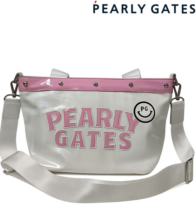 파리게이츠 엠보 로고 패치 숄더 여성 토트백, 1개, 화이트