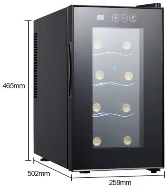 모던 디자인 컴프레서 내장형 수평 슬림 와인 냉장고, 01 Black