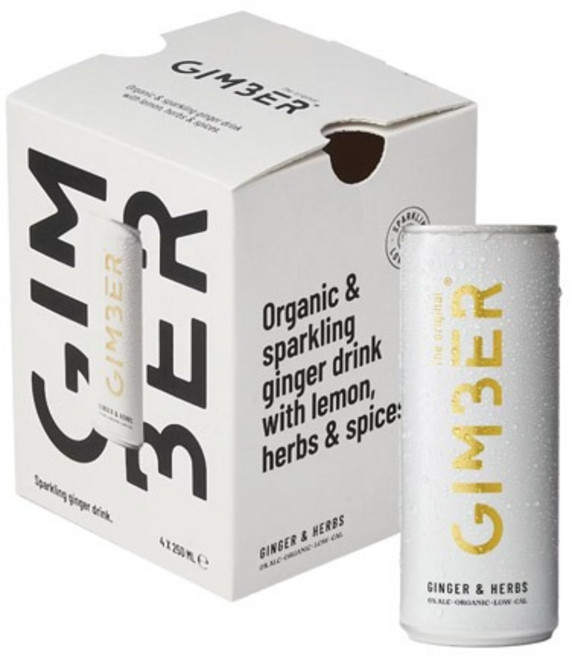 짐버 벨기에 유기농 오리지널 레몬 진저 에일 진저에이드 생강에이드 건강 음료 캔, 짐버 캔 250ml x 6개, 250ml