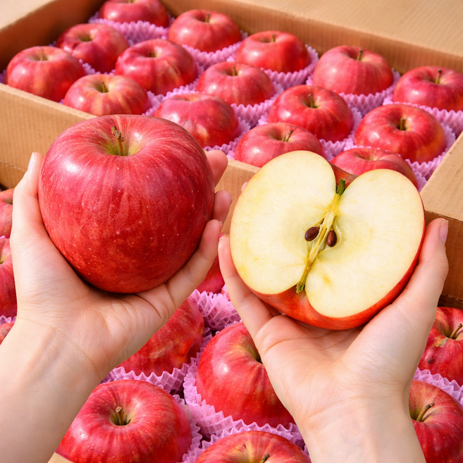 [사과3대명가] 1+1 충주 예산 꿀넣은 햇 사과 5KG (총 10키로 발송) 대과, 1박스, 10KG