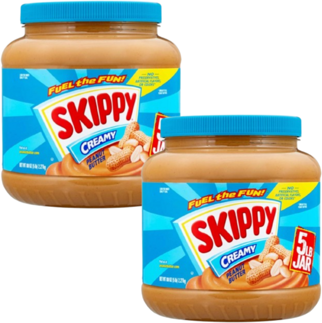 SKIPPY 땅콩버터 크리미 피넛 ​​버터 2.27 kg 2 SET