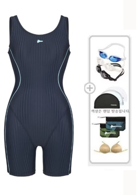 [백화점 정품] 레노마수영복 여성 체형커버 수영복 라인 2부 반신 수경 수모 가방 브라캡 5종세트