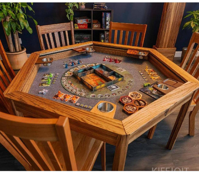 제니오숲 6인용 육각형 퍼즐테이블