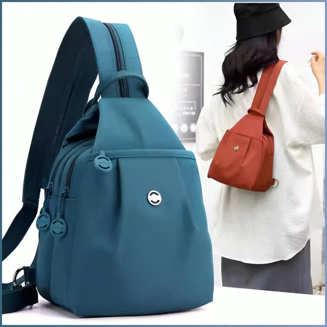 방수 대용량 백팩 멀티 핫 백팩 방수 크로스백 옥스포드 브라백 가슴주머니 감압 이동 가벼운 소재 배낭 대용량/학생당/다기능, 네이비/55, 1개