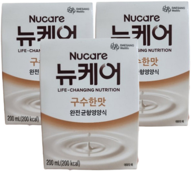 대상웰라이프 뉴케어 구수한맛 200ml *60팩 입맛 없어 밥거르시는 부모님을 위해 따뜻한 마음으로 선물하세요, 60개