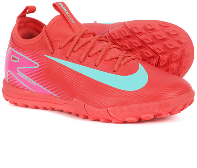 나이키 주니어 축구화 풋살화 Mecurial ZOOM 베이퍼 16 Academy 인조잔디용 레드-핑크-블루 로고