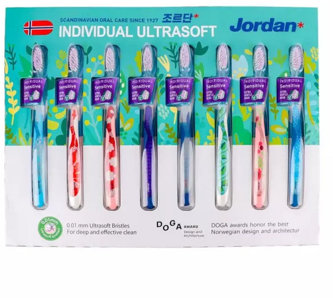 조르단 인디비주얼울트라 소프트칫솔 8개입 초미세모, 8개, 1개입