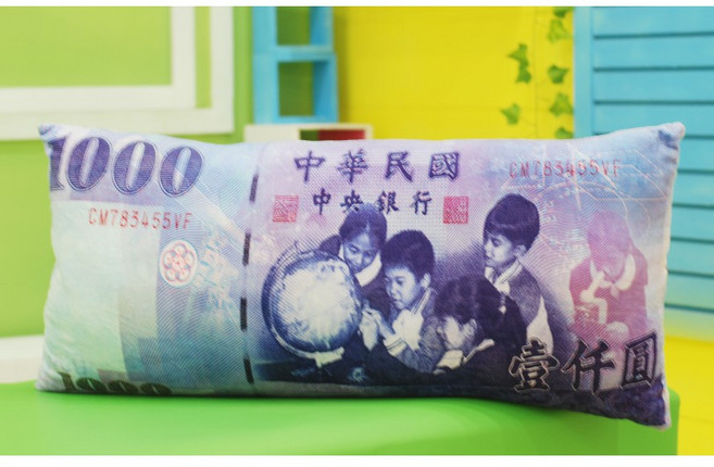 仿真鈔票抱枕 可拆洗台灣棉抱枕, 中款50*30cm,美金