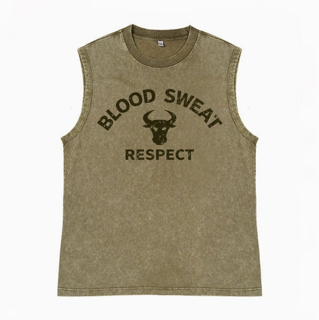 마제클로 헬스나시 피그먼트 워싱 빈티지 민소매 짐웨어