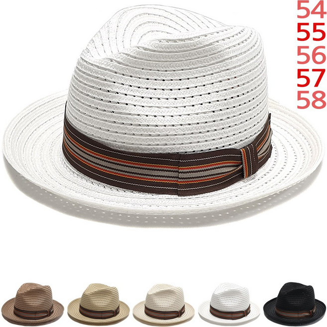 이럭셔리클럽 둥근챙 신사 중절모 페도라 남녀공용-CAP240522