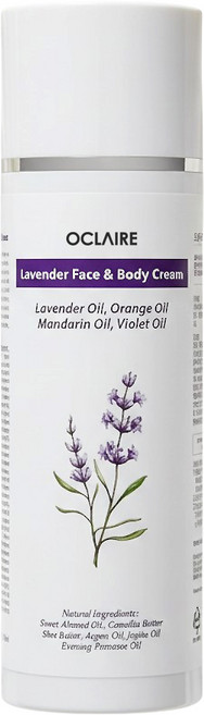 오끌레어 라벤더 페이스 앤 바디크림 피부 건조 가려움 케어, 145ml, 1개