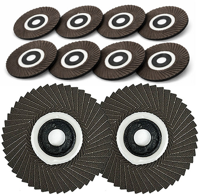 세인티에프 휠페이퍼 45날 120방 10개 핸드 그라인더 사포 샌딩 날개 페파 디스크 해바라기, 1세트