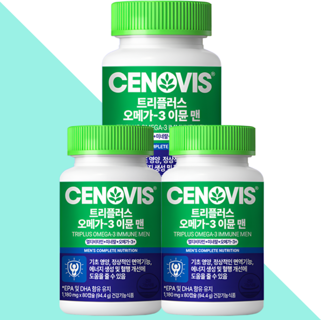 세노비스 트리플러스 오메가3 이뮨 맨 80캡슐X3개, 80정, 3개