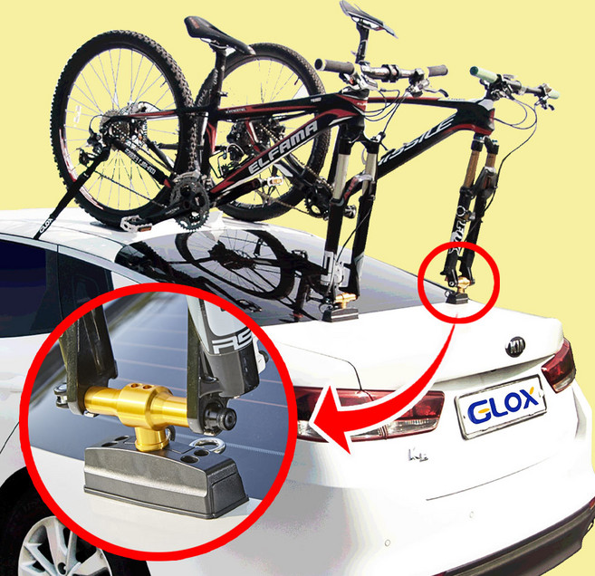 글록스 차량용 자전거 캐리어 초소형 자동차 자전거 거치대 승용차 SUV 차량, 20mm, 20mm, 1개