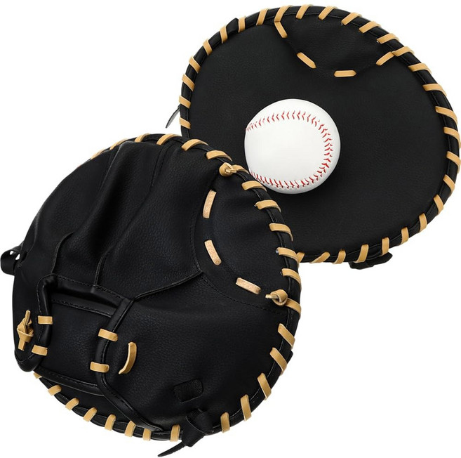 비오라화이트 2팩 팬케이크 야구 및 소프트볼 트레이닝 글러브 - 평평하고 부드러운 프리미엄 PVC 필딩 기어 십대들에게 좋은 선택입니다, 2팩 팬케이크 야구 및 소프트볼 트레이닝 글러브 - 왼