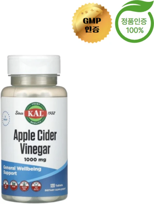 칼 애플 사이다 식초 120정, 1개 - 쿠팡
