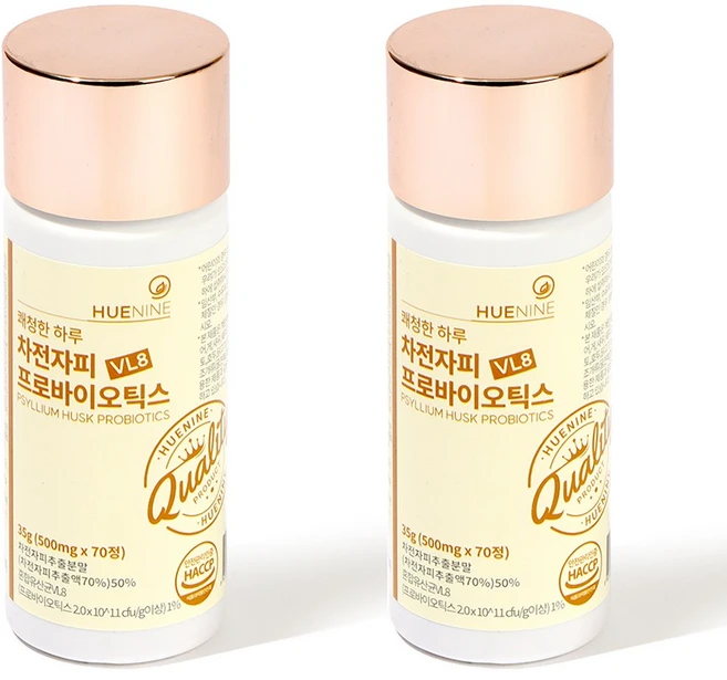 휴나인 차전자피 귀리 식이섬유 프로바이오틱스 혼합 유산균 VL8, 70정, 2개 - 쿠팡