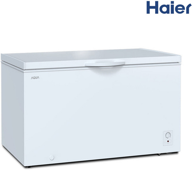 하이얼 아쿠아 체스트 타입 397L 뚜껑형 냉동고 방문설치, 퓨어 화이트 색상, HCF397MDW(방문설치)
