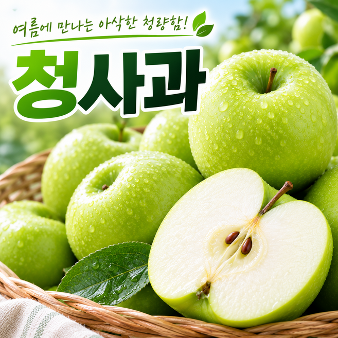 [소소픽농장] 한정특가 햇사과 고당도 썸머킹 아오리사과, 1박스, 3kg 중과