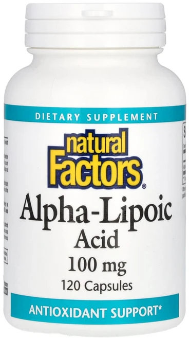 Natural Factors 알파리포산( Alpha-Lipoic Acid) 100mg 캡슐 120정, 1개 - 쿠팡