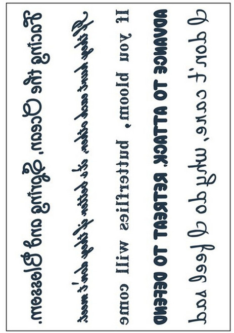 MIR WAY 반영구 리얼 레터링 타투스티커 2장, WM-B033, 1개